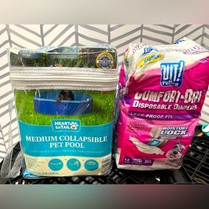 Dog pool and diapers